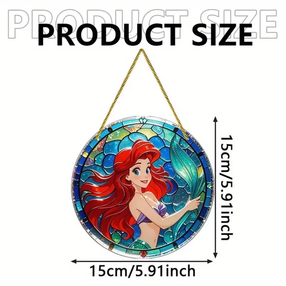 Suncatcher Little Mermaid Ariel Disney Hanging Window Decor Colorful Princess - Picture 4 of 5